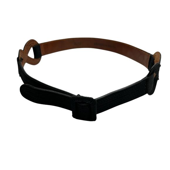 Vintage Giorgio Armani Black Waist Belt XS Fabric Buckle Italy - Picture 3 of 7